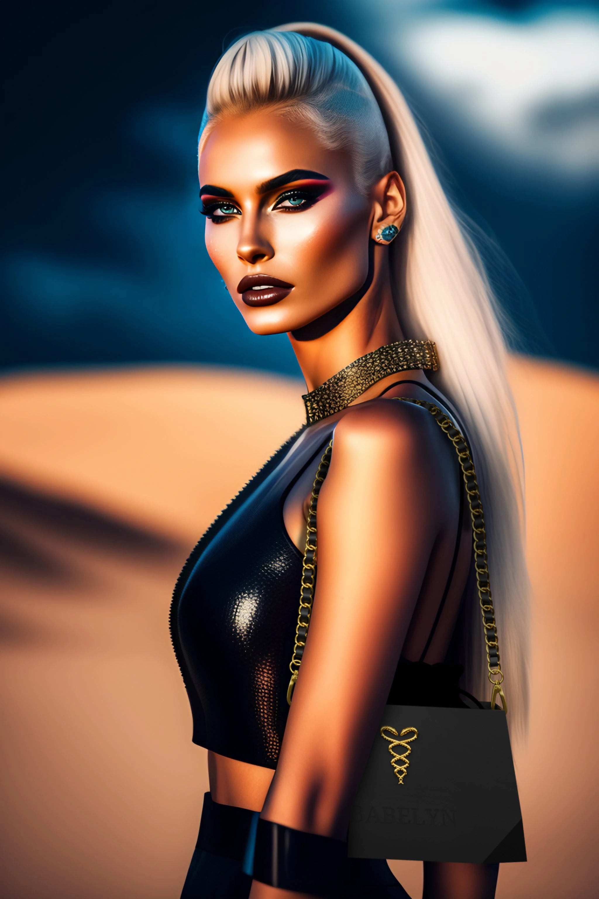 Fashion model wearing Babelyn products